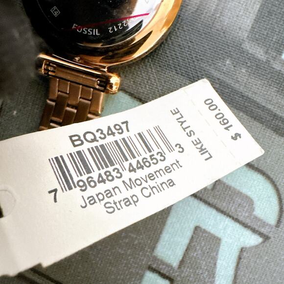 Fossil BQ3497 Tillie Three-Hand Rose Gold-Tone Stainless Steel Watch